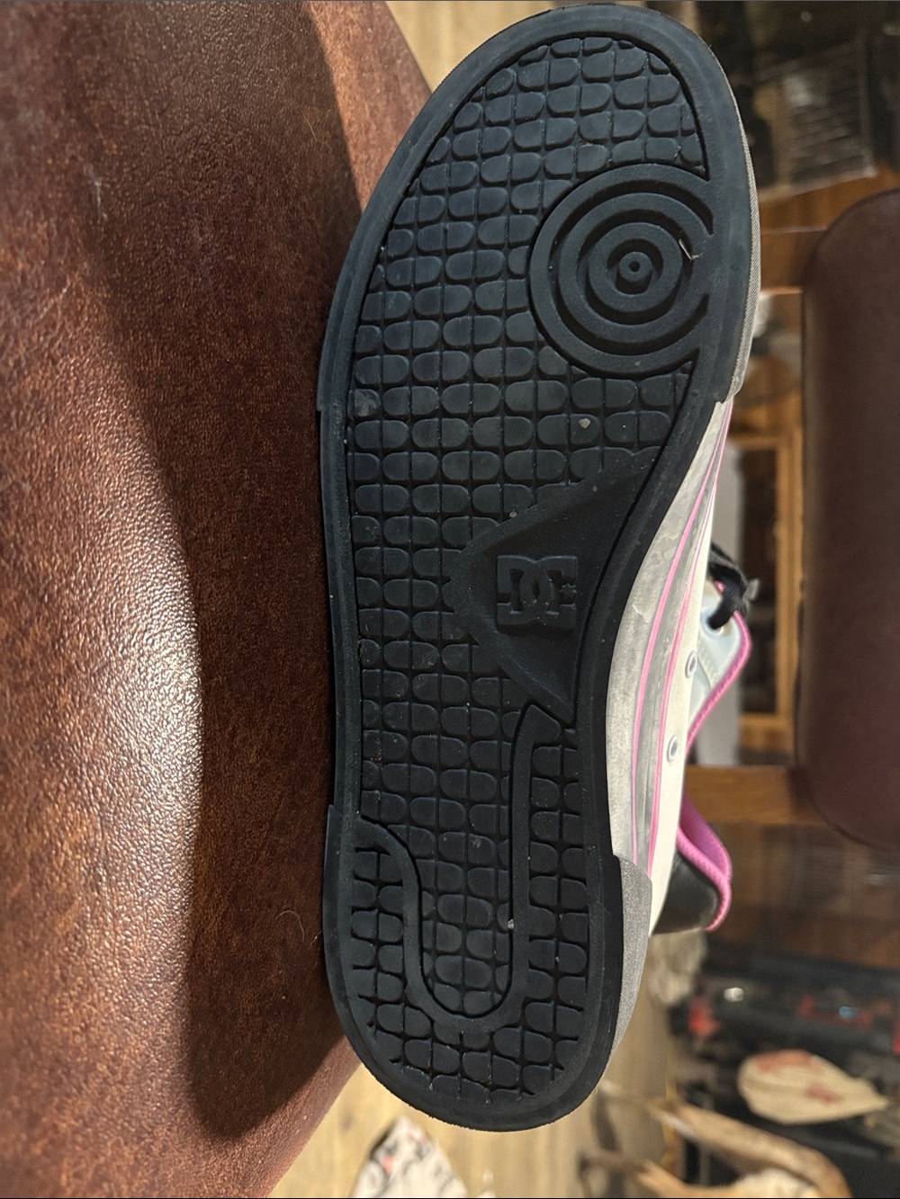 DC Women's White, Pink & Black Skate Sneakers - Picture 2 of 3